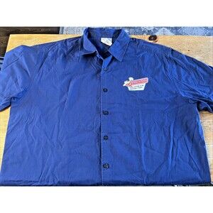 Disneyland Resort Pete's A Pizza Short Sleeve Button Up Shirt XL Men's